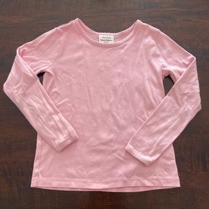 Hanna Andersson Bright Basics Pima Long Sleeve Pink Tee